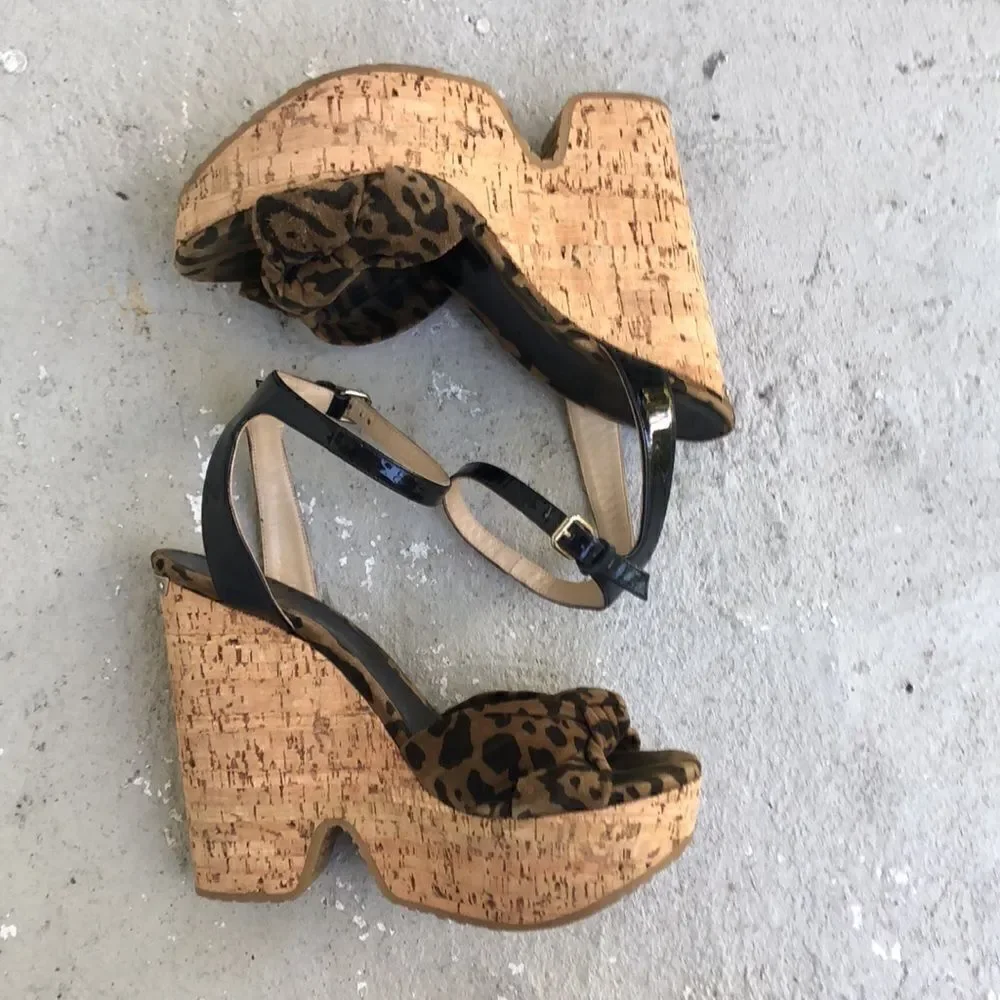 Jimmy Choo Patent Leather w/ leopard print